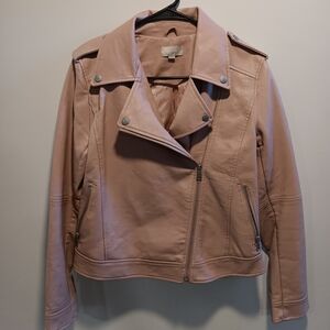Lush Blush (Mauve) Faux Leather Jacket